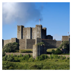 Dover Castle with blue sky