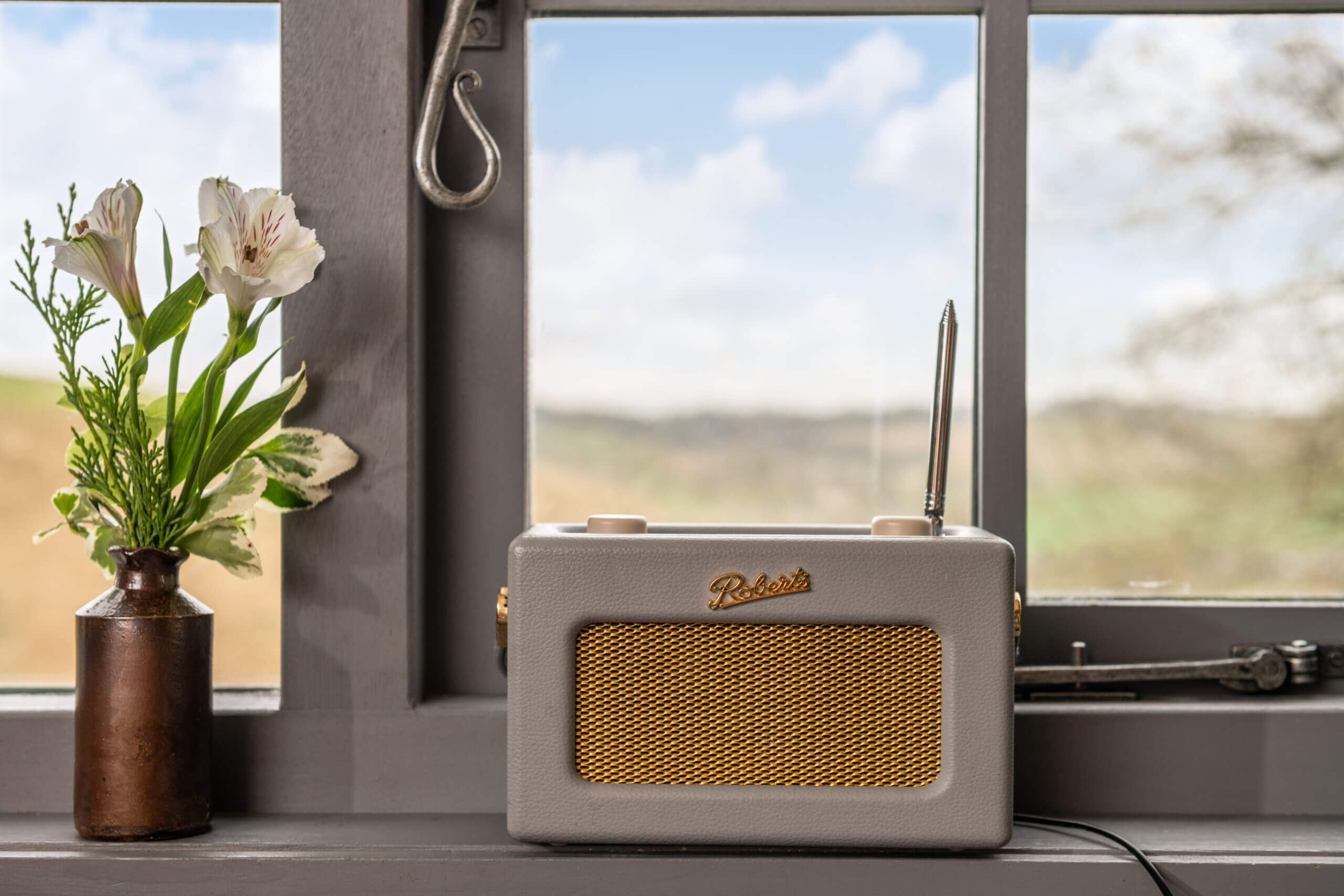 Radio on window shelf at Shepherds Hut